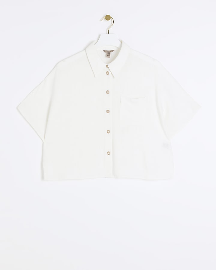 White Batwing Sleeve Shirt