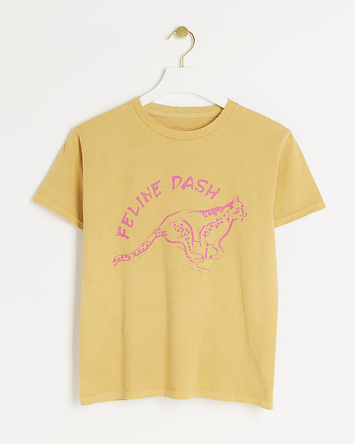 Yellow graphic t-shirt