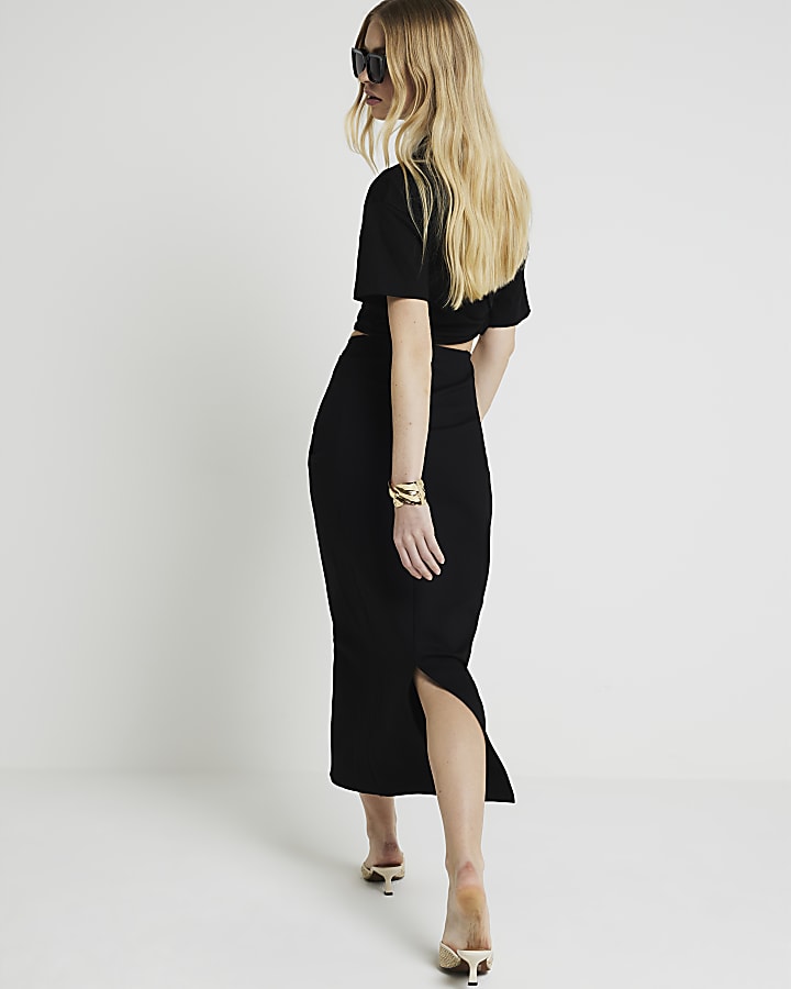 Black  midi skirt