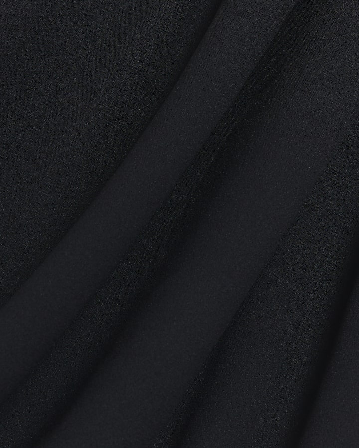 Black off shoulder drape top
