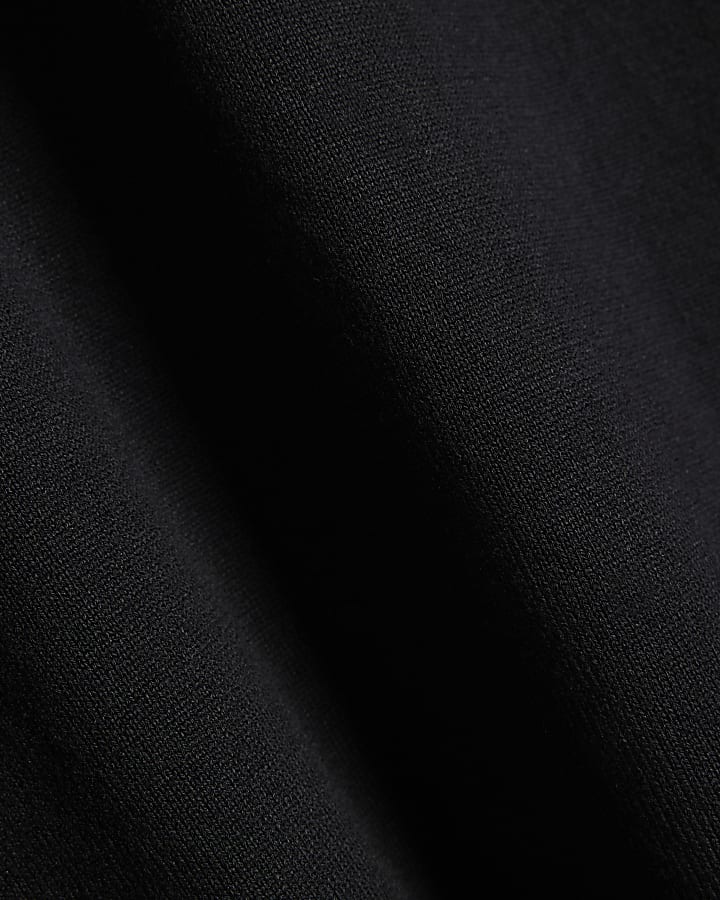 Plus Black fine knit long sleeve top