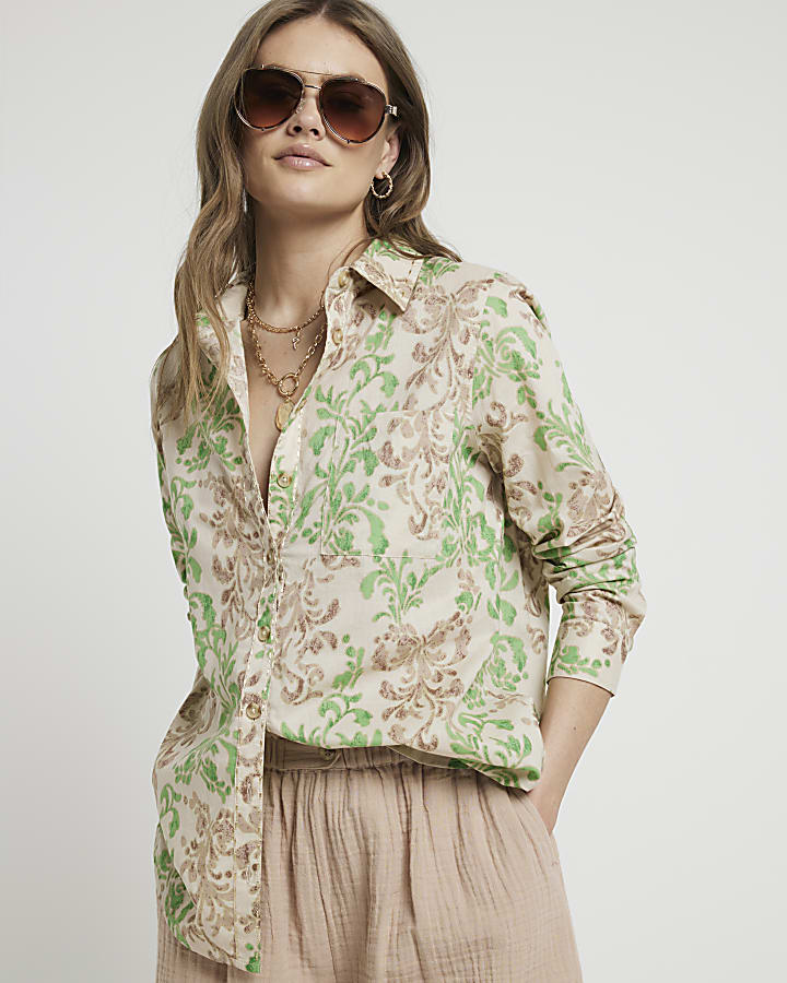 Green abstract shirt