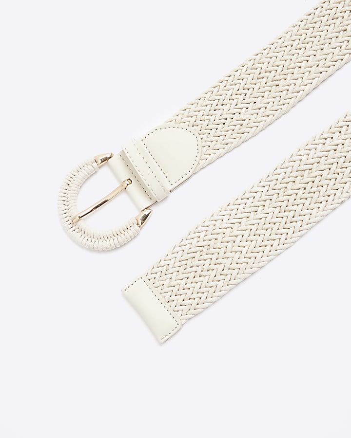 Beige Macrame Rope Belt