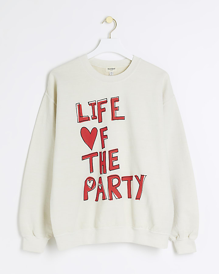 Cream graphic sweatshirt