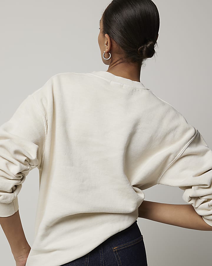 Cream graphic sweatshirt