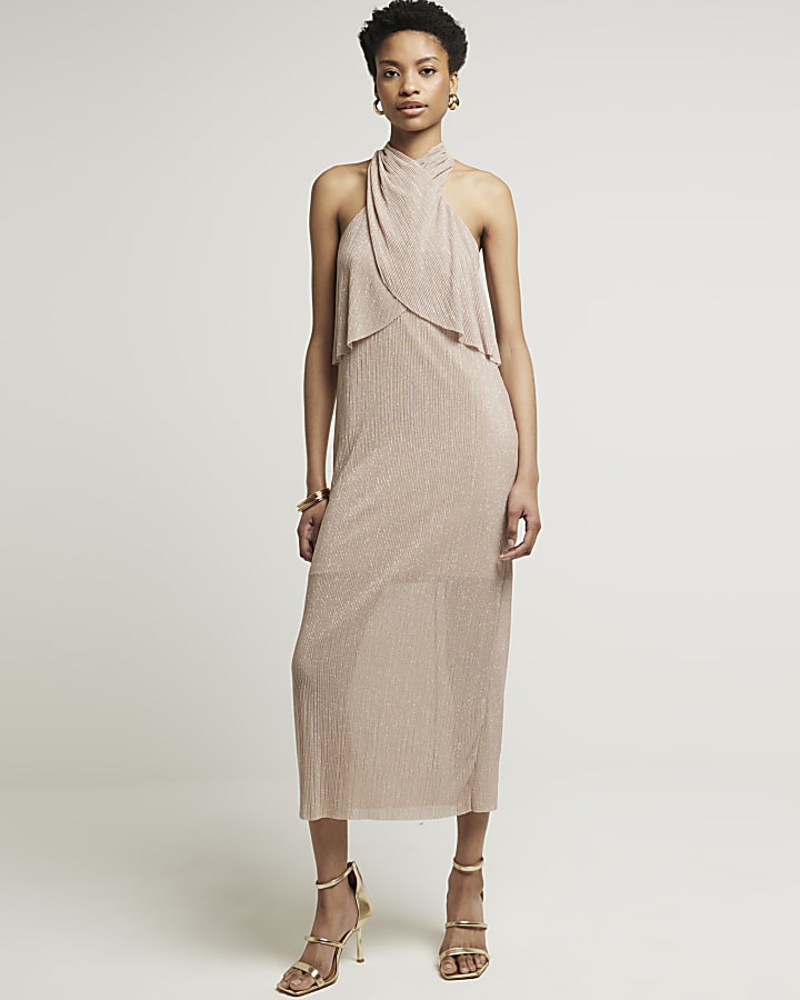 Midi rose gold dress hotsell