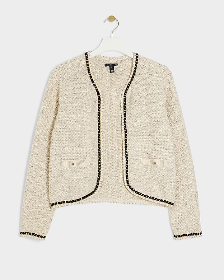 Cream textured cardigan