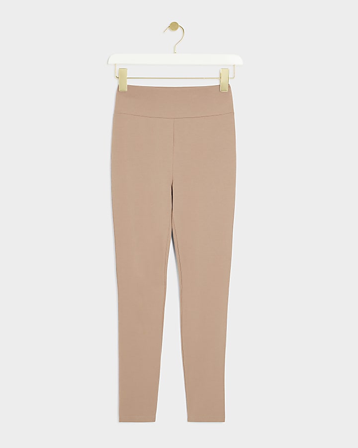 Beige camel high waisted leggings