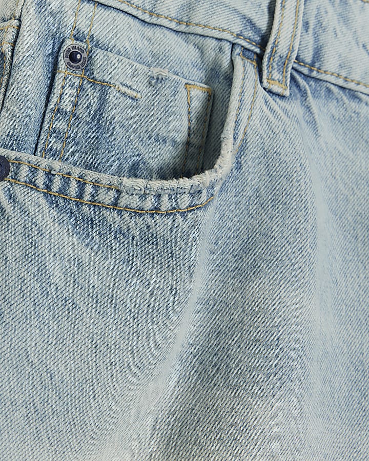 Blue a line denim shorts