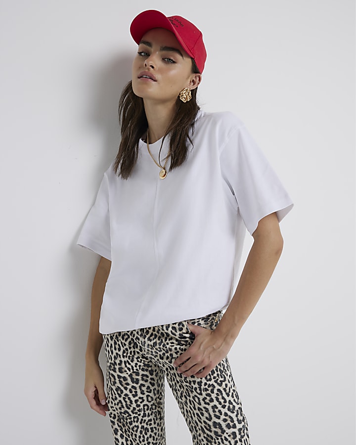 White oversized seam t-shirt
