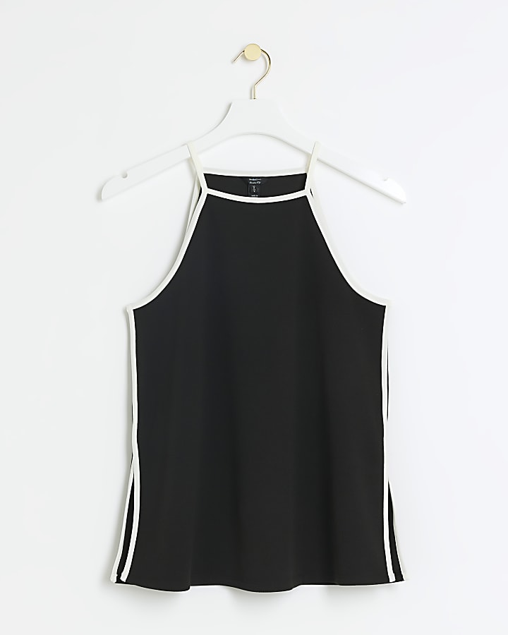 Black taped cami top