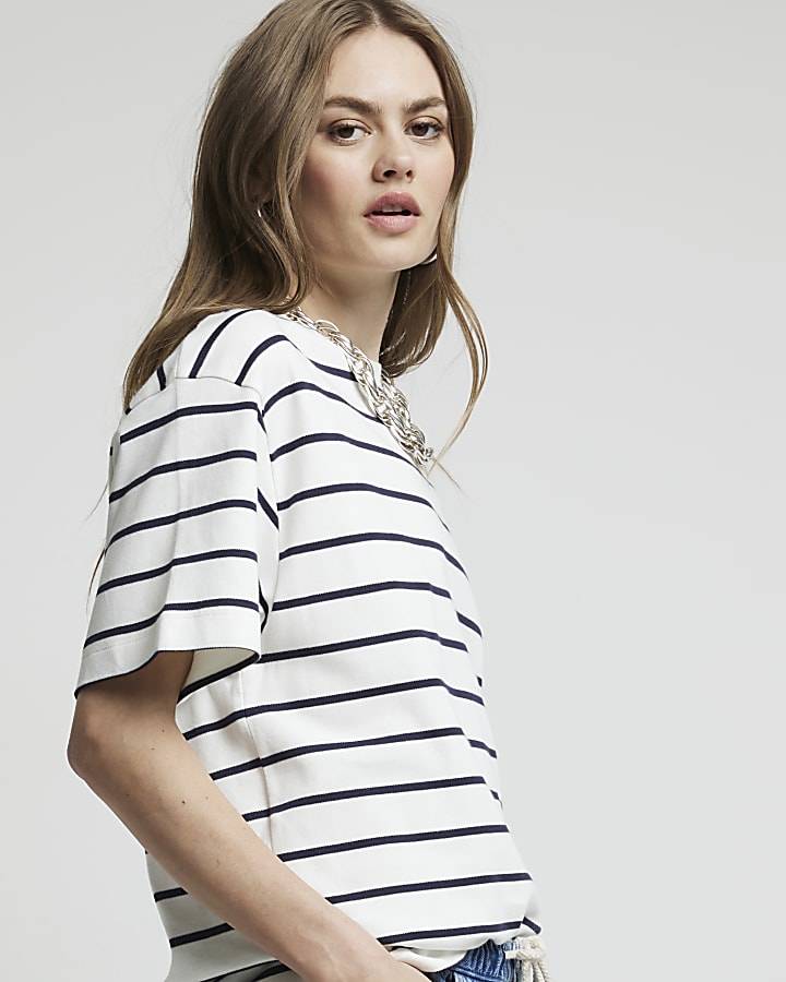 White Stripe Oversized T-shirt