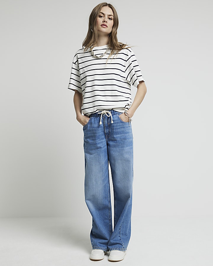White Stripe Oversized T-shirt