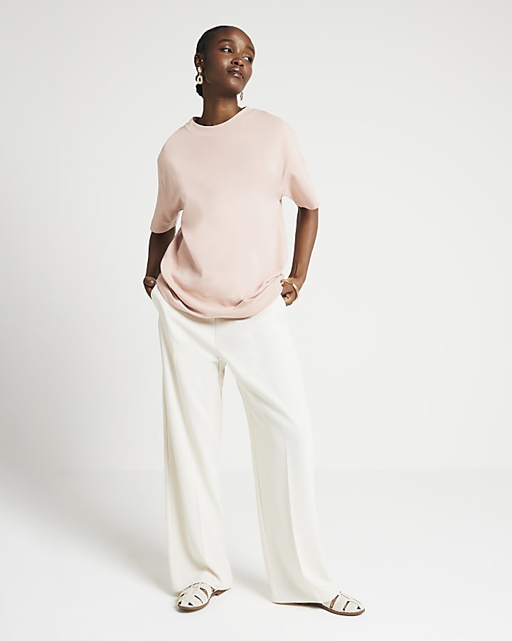 Pink oversized plain t-shirt