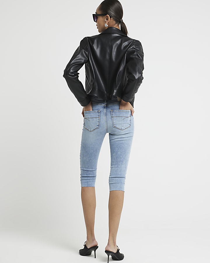 Blue bum sculpt crop Molly skinny jeans