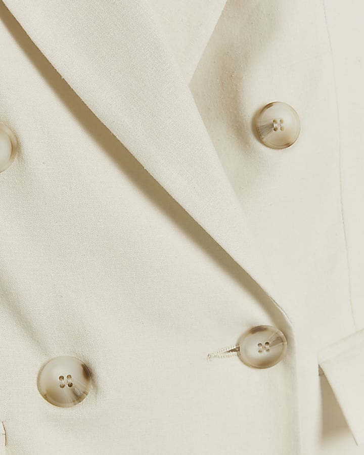 Cream linen blend blazer
