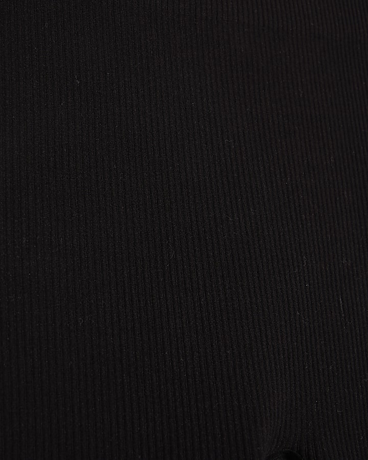 Black Seamless ribbed leggings