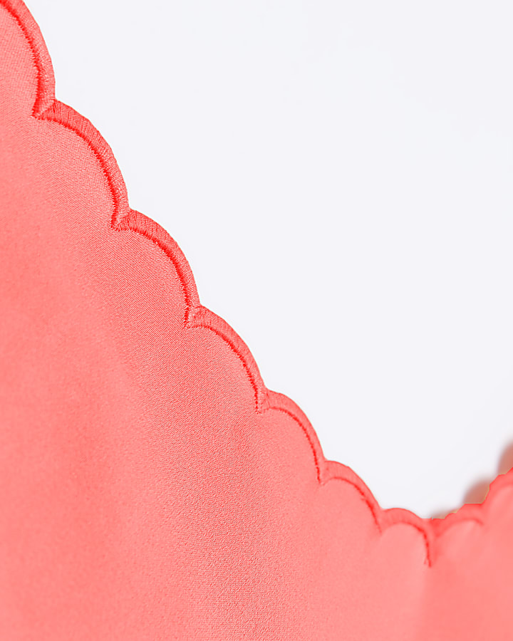 Coral Scallop Trim Cami Top