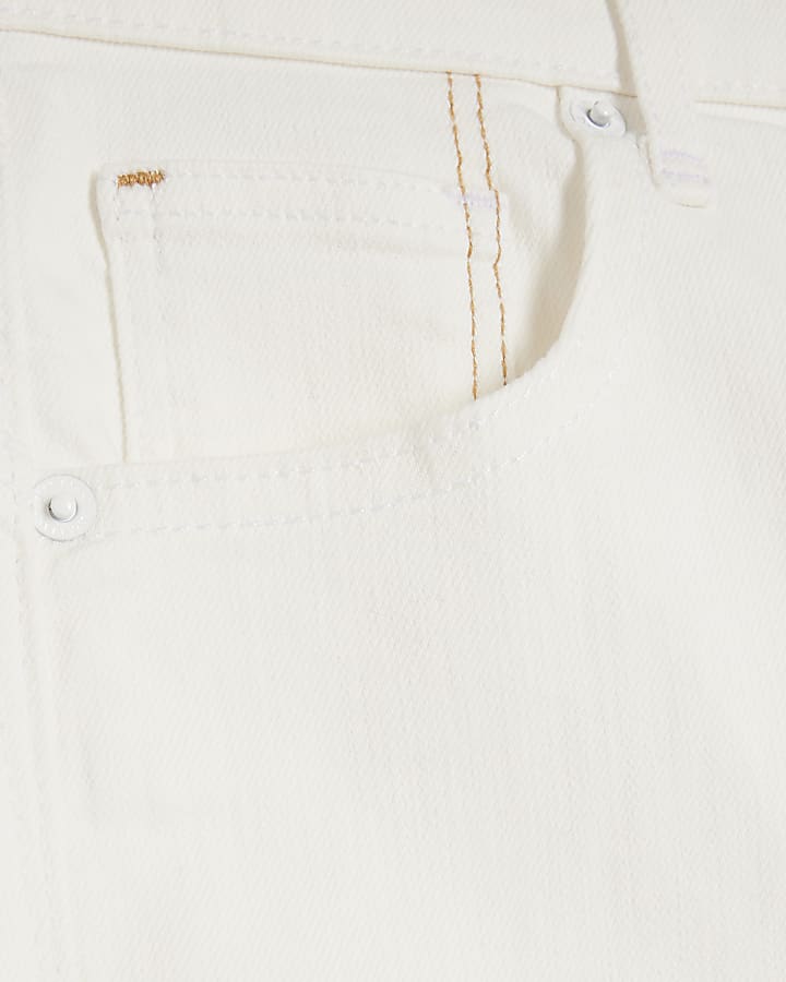 White high waisted bum sculpt skinny jeans
