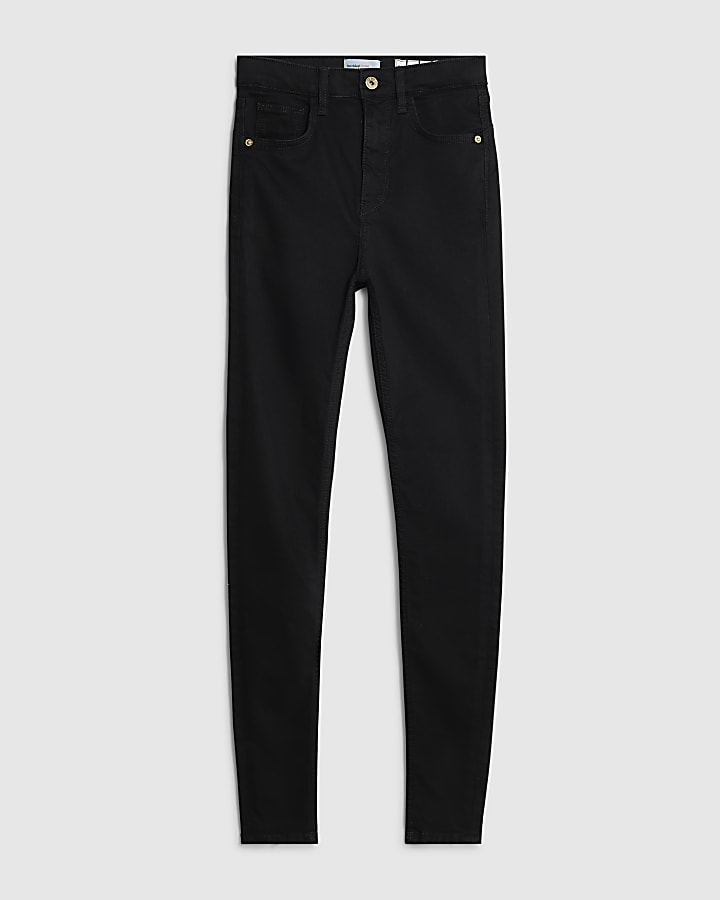 Black High Rise Sculpt Black Skinny Jeans