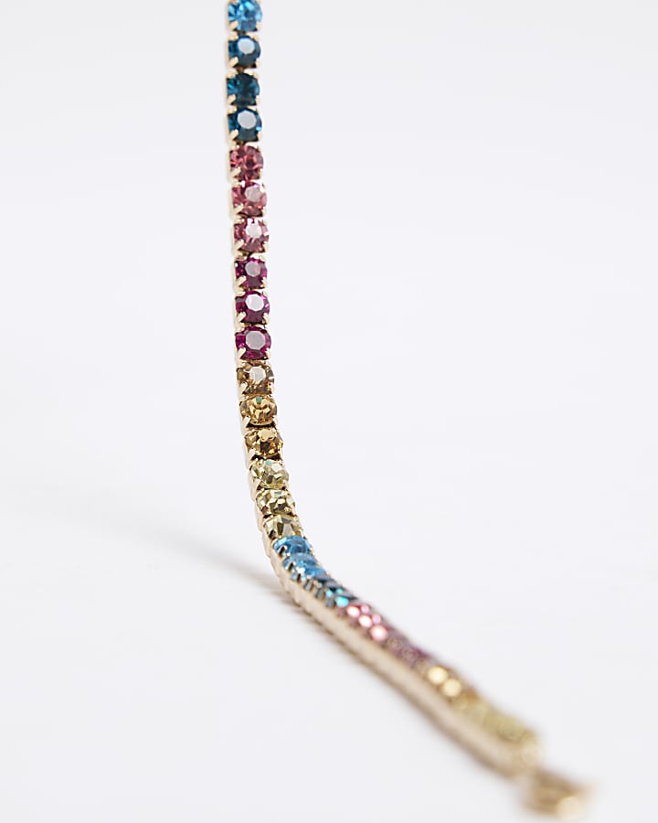 Gold diamante anklet