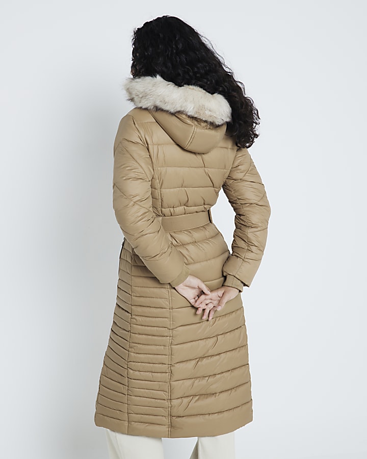 Brown Longline Padded coat