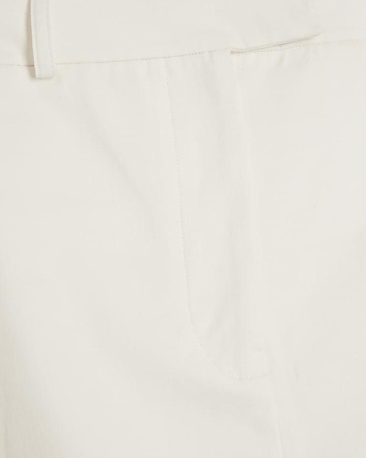 White ultra long tailored maxi skirt