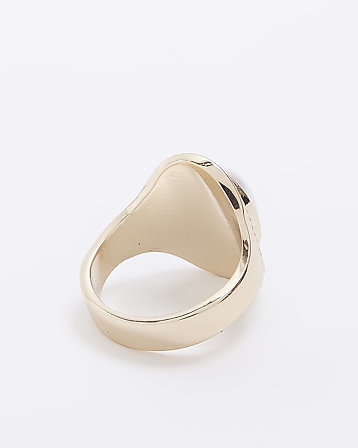 Gold Pearl Ring