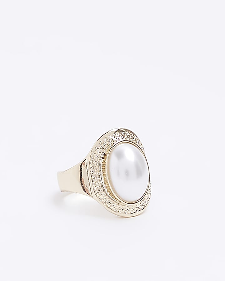 Gold Pearl Ring