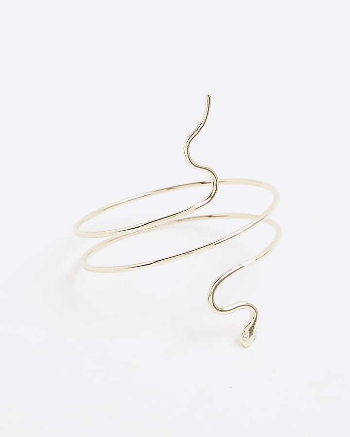 Gold colour snake wrap arm cuff