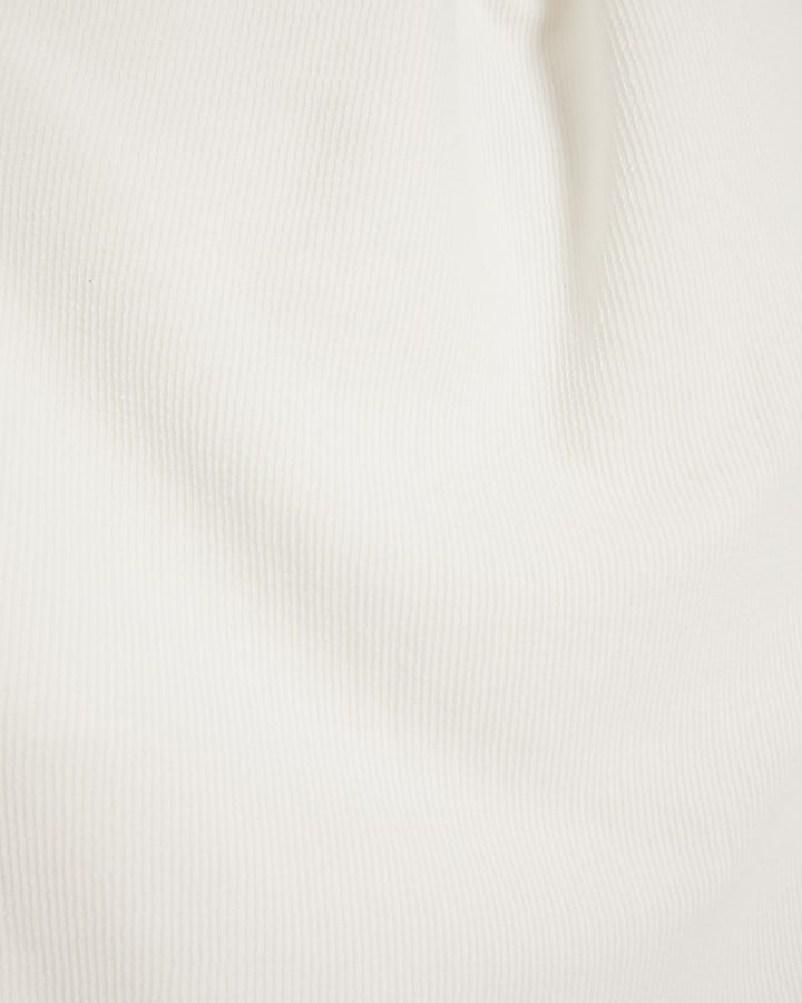 Cream hardware halter neck top
