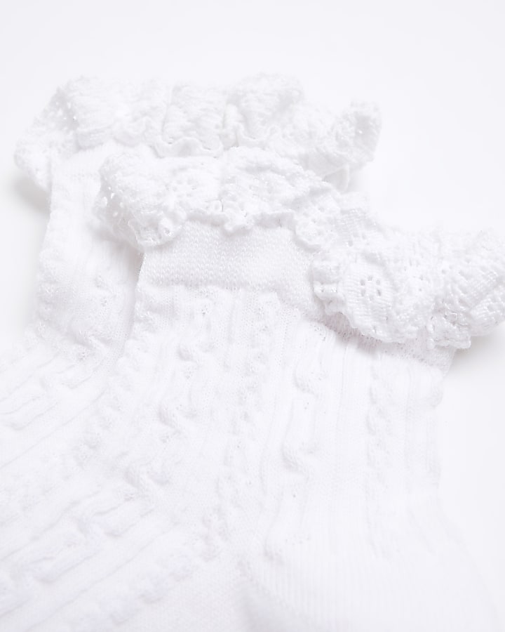 White Lace Frill Socks