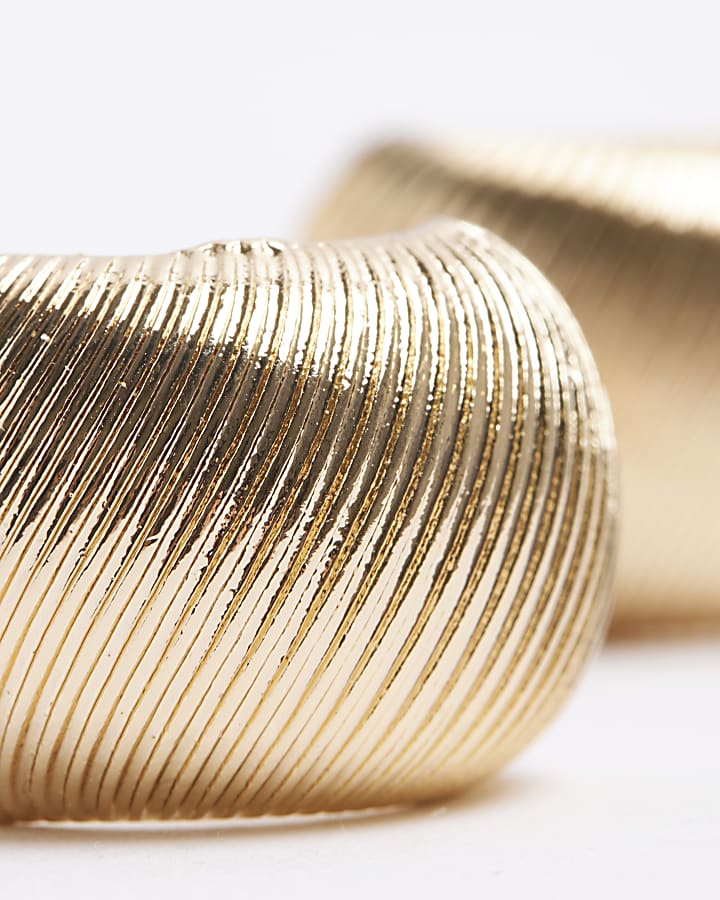 Gold colour chunky earrings