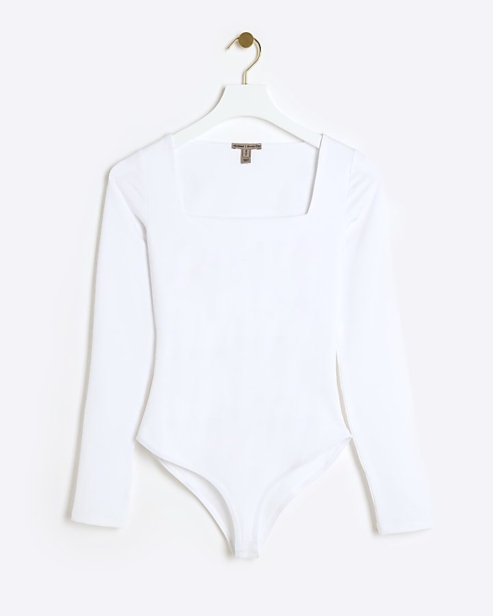 White Long Sleeve Bodysuit