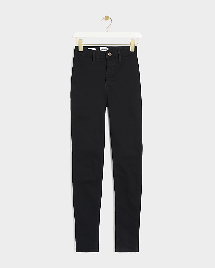 Black high waisted super skinny jeans