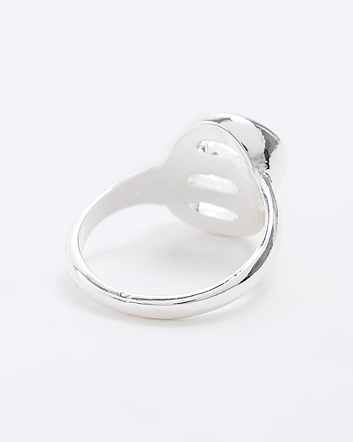 Silver colour knot ring