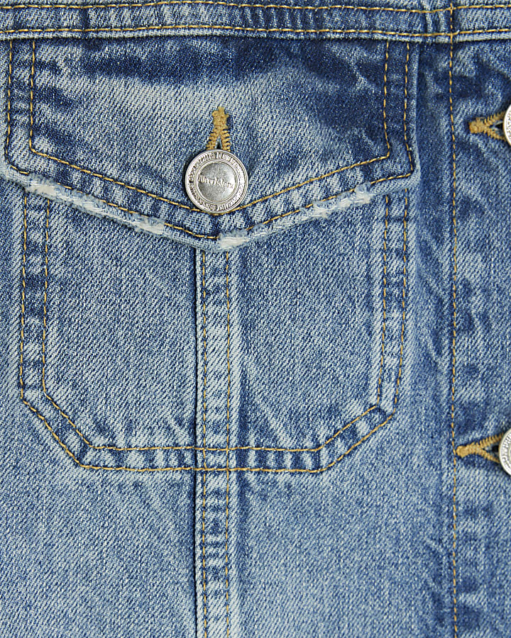 Blue denim gilet