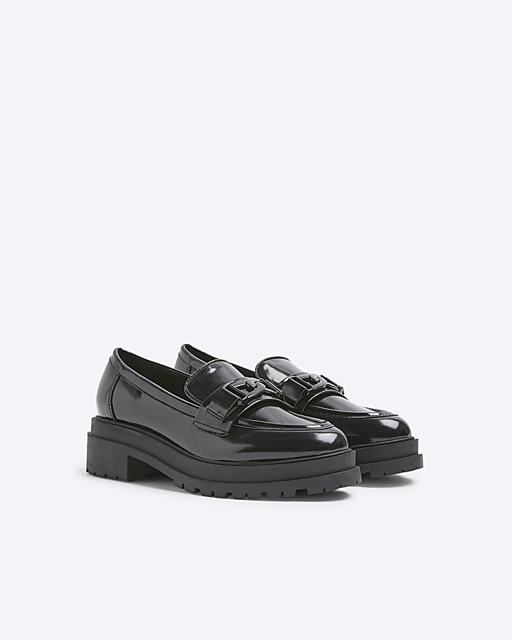 Black Trim Chunky Loafers