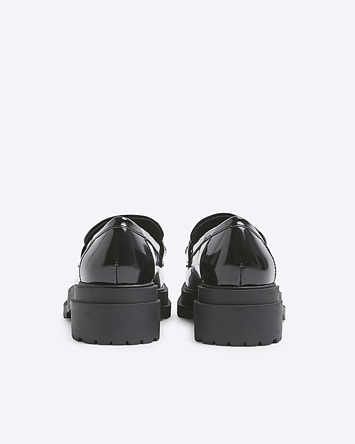 Black Trim Chunky Loafers