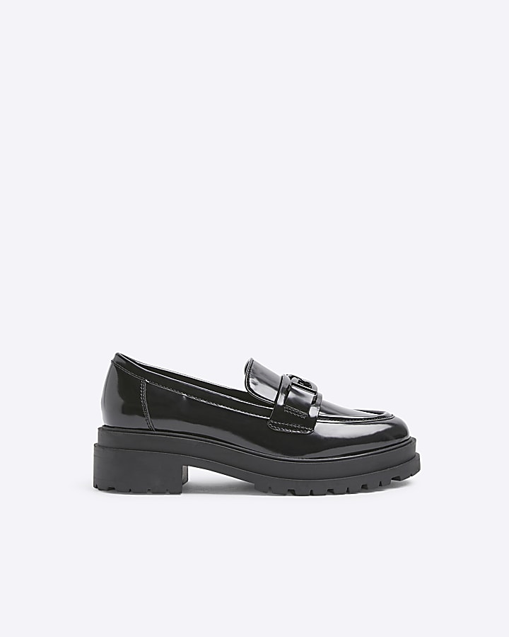Black Trim Chunky Loafers