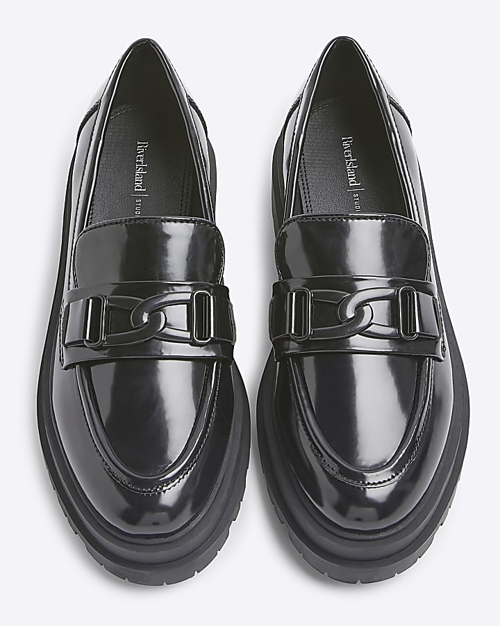 Black Trim Chunky Loafers