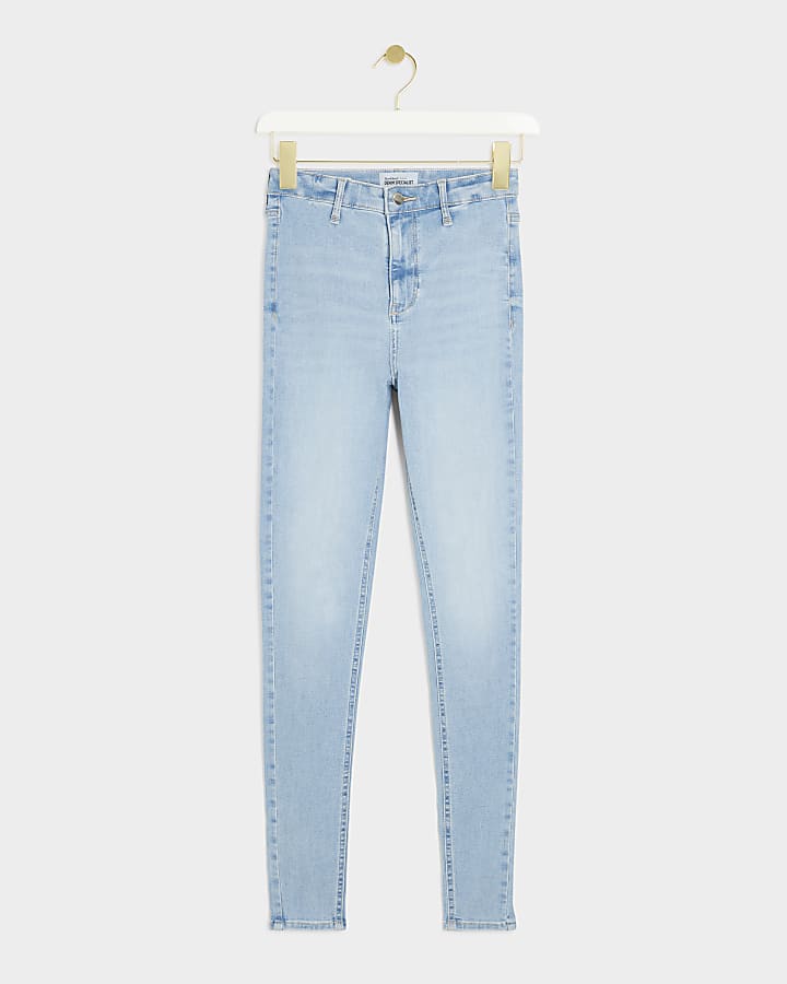 Light Blue high waisted super skinny jeans