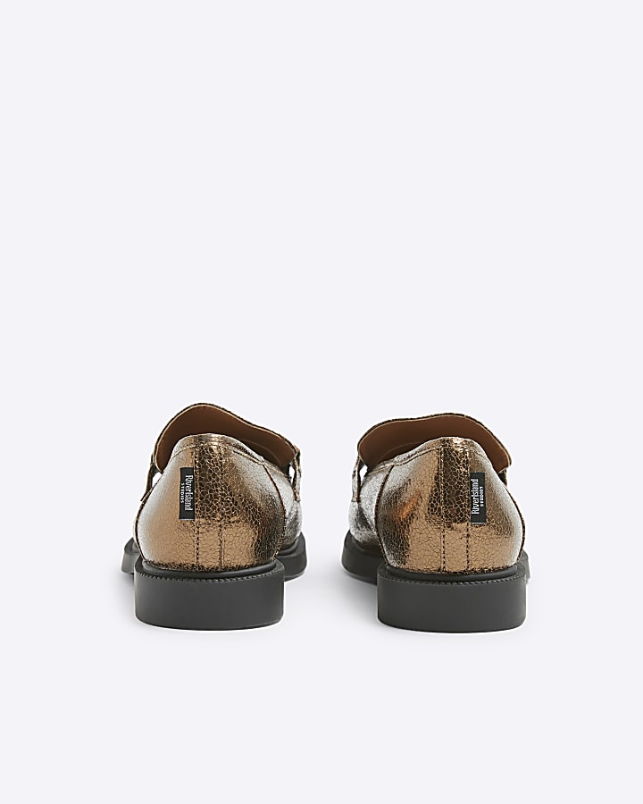 Bronze chain RI hardware loafers