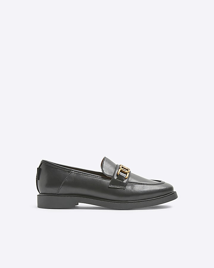 Black chain RI hardware loafers