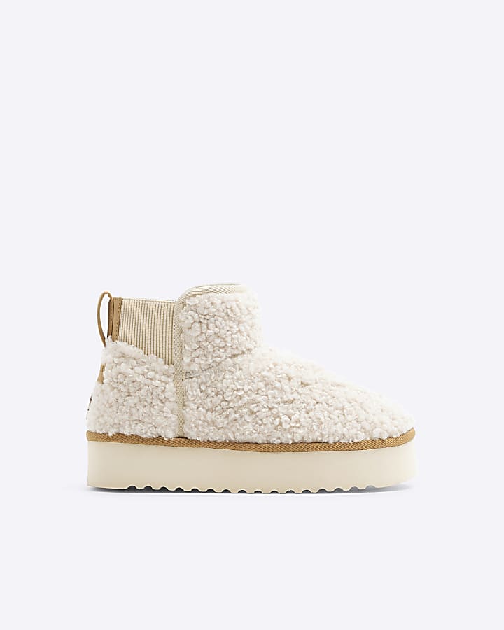 Cream Borg lining Boots