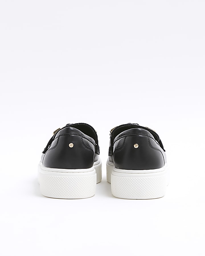 Black tassel loafer trainers