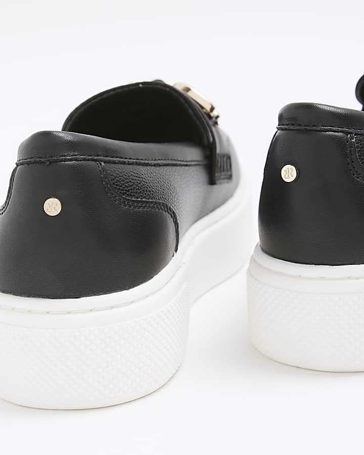 Black tassel loafer trainers