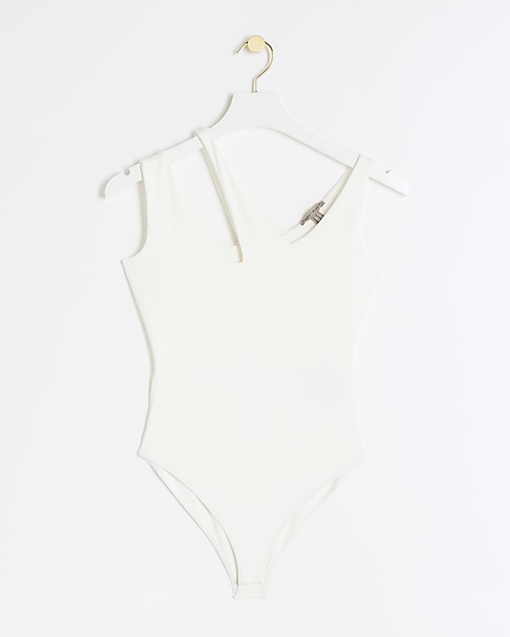 White cut out bodysuit