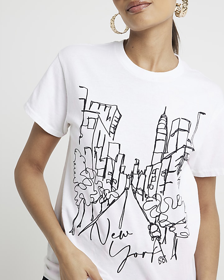 Pink Tie Dye Graphic Print T-shirt