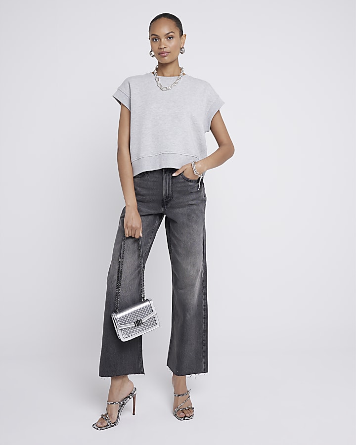 Black Faded Relaxed Straight Jeans